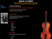 Tablet Screenshot of clarkeviolins.com